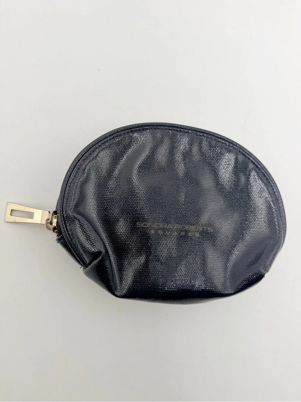 Sondra Roberts Squared Make Up Bag 7” Nautical Blue Red Beach Purse Anchor